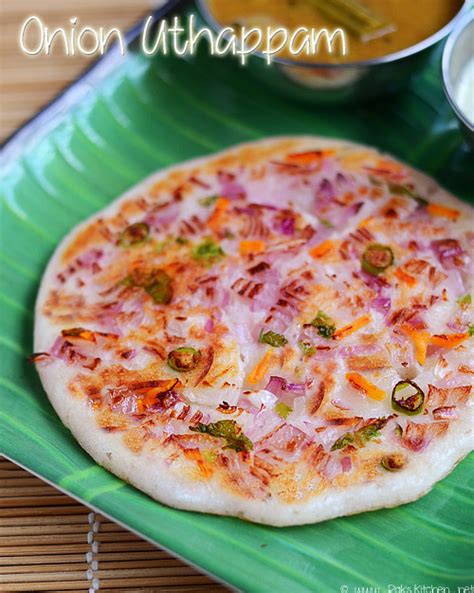 Onion uttapam recipe | South Indian breakfast recipes - Raks Kitchen