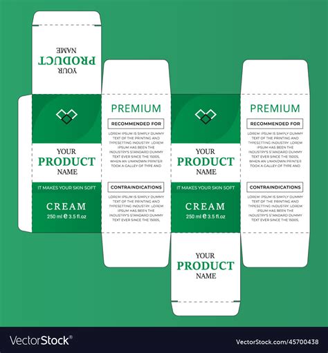 Free cosmetic packaging design template Royalty Free Vector