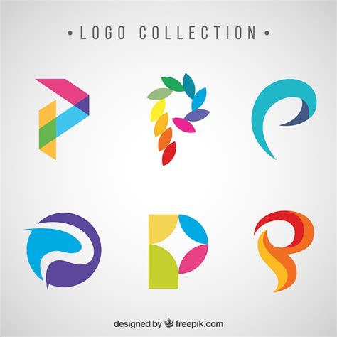 Premium Vector | Abstract colorful letter logos "p"