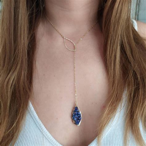 Sapphire Necklace Gold Silver Sapphire Jewelry for - Etsy