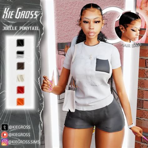 Kie Gross X Diversedking - Joelle Ponytall | KieGross in 2024 | Sims hair, Sims 4 children, Sims ...