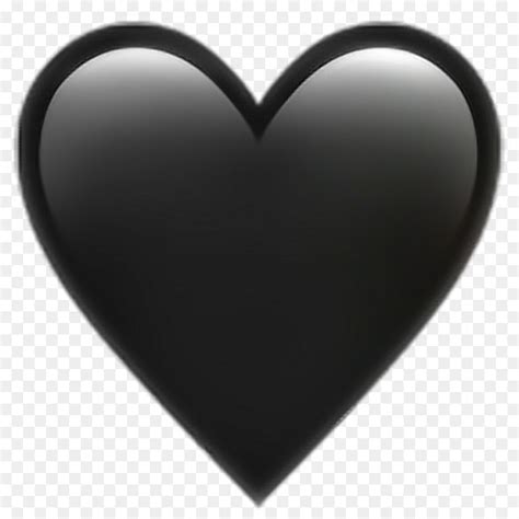 Transparent Black Heart Emoji Png - bmp-a