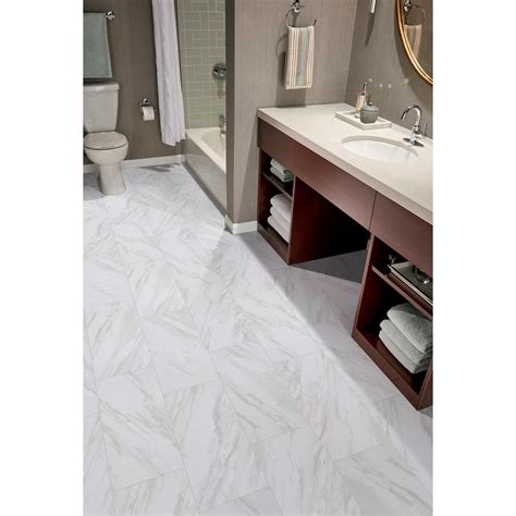 Home Decorators Collection Kolasus White 12 in. x 24 in. Matte Porcelain Floor and Wall Tile (2 ...