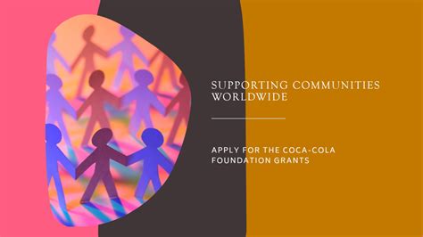 The Coca-Cola Foundation Grants Application: Supporting Communities Worldwide