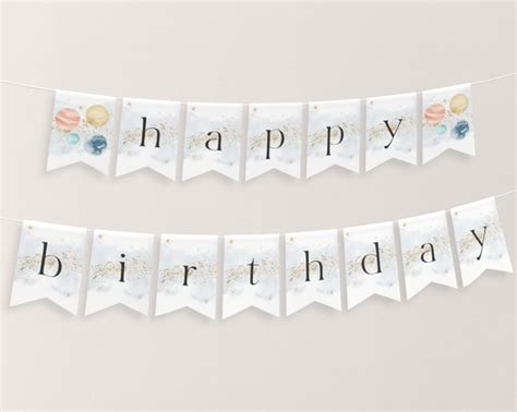 Happy Birthday Banner Printable Happy 1st Birthday Banner | Etsy