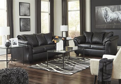 Betrillo Black Sofa and Loveseat Set | Urban Furniture Outlet | Leather ...