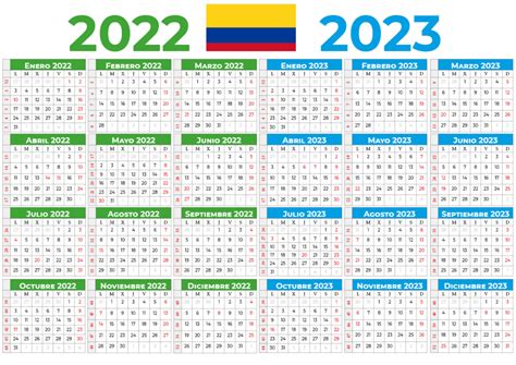 Calendario 2022 2023 Colombia Con Festivos - IMAGESEE