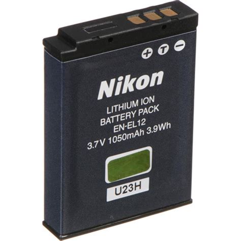 Nikon EN-EL12 Rechargeable Lithium-Ion Battery (3.7V, 1050mAh ...