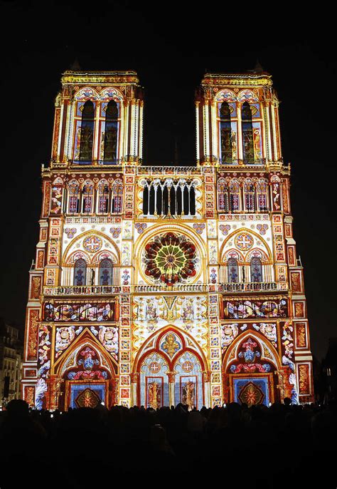 Spectacular Light Show At Notre Dame Cathedral Commemorates World War I : The Two-Way : NPR