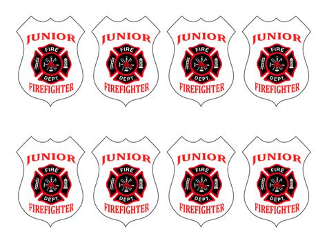 Firefighter Badge Printable - ClipArt Best