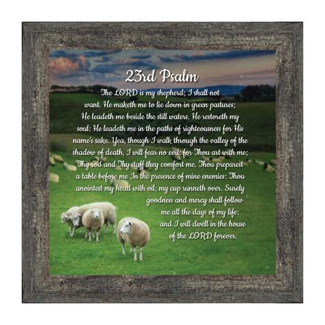 23rd Psalm, Framed Bible Verse from Psalms, Comfort and Encouragement ...