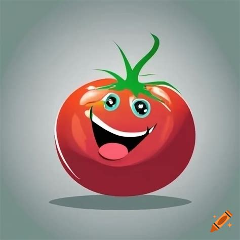 Smiling tomato logo on Craiyon
