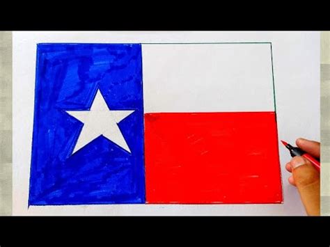 how to draw texas state flag I how to draw texas flag easy - YouTube