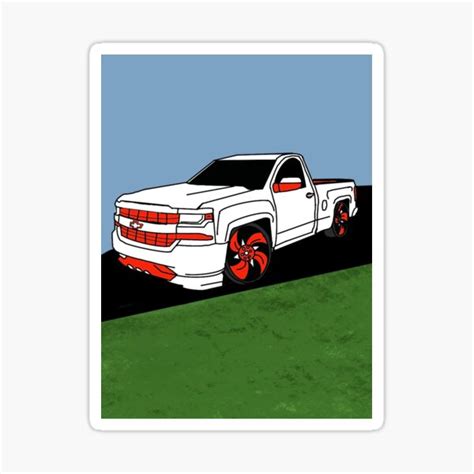 "chevy silverado" Sticker for Sale by C00LStickerzzz | Redbubble