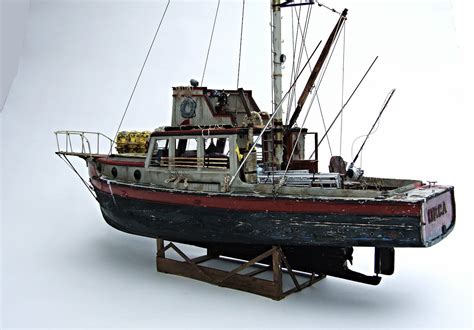 Jaws Orca Wooden Model Boat Wood Lobster Fishing Trawler SHIP Bruce Lobsterboat on eBay.. sold ...