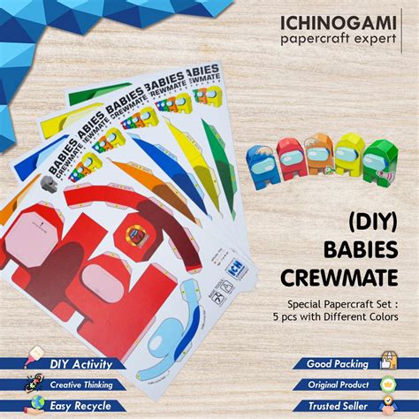 Jual Papercraft Crewmate Single Among Us Green Papercraft Satuan Porn ...