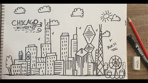 Chicago Skyline Drawing