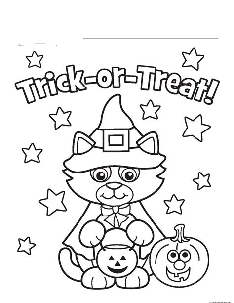 Halloween Kitty Costume Printable coloring pages for kids