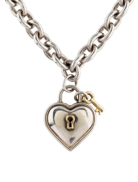 Tiffany & Co. Two-Tone Key & Lock Pendant Necklace - Necklaces - TIF58922 | The RealReal