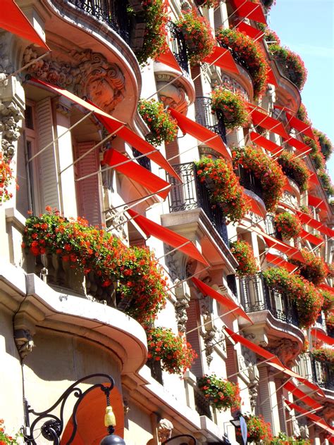 Hotel Plaza Athenee in Paris France. What an incredible curb appeal and balcony / flower box ...