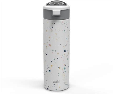 Zak! Designs Stainless Steel Speckle White Insulated Water Bottle, 24 ...