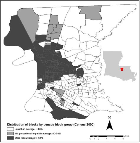 Black population in East Baton Rouge Parish, 2000 | Download Scientific Diagram