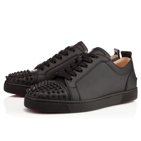 Christian Louboutin Louis Junior Spikes Mens Flat in Black for Men | Lyst