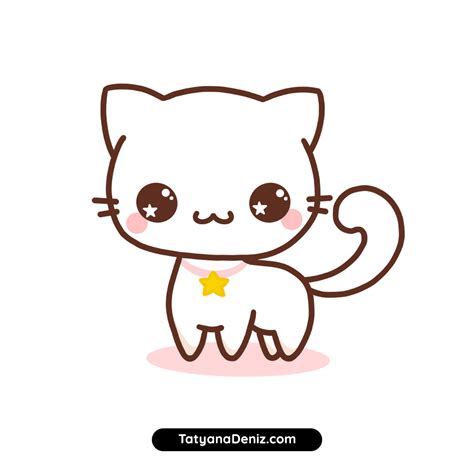 How to draw kawaii cat: easy step-by-step drawing tutorial