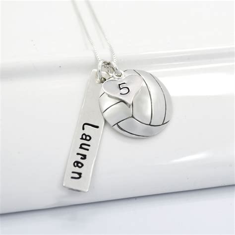 Buy a Custom Personalized Volleyball Necklace, made to order from ...