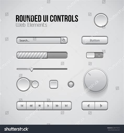 Web Ui Controls Design Elements Buttons Stock Vector (Royalty Free ...