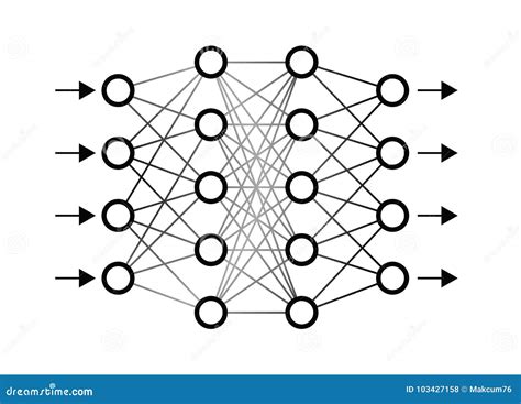 Neural Network Illustration Stock Vector - Illustration of clusters ...