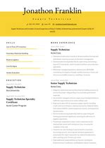 3+ Supply Technician Resume Examples and Templates