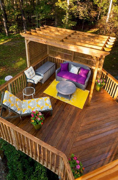 Cozy backyard patio deck designs ideas for relaxing (36) | Patio deck ...