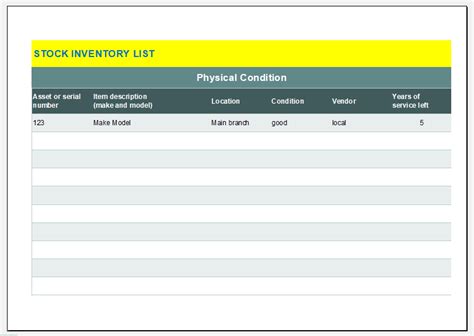 Stock Inventory Templates for MS Excel [.xls] | Download