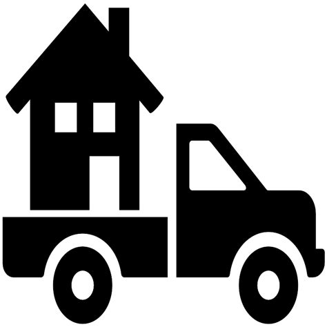 House Moving Truck Vector SVG Icon - SVG Repo