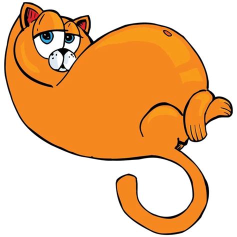 Cartoon of fat orange cat — Stock Vector © antonbrand #8055068