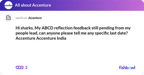 Hi sharks, My ABCD reflection feedback still pendi... | Fishbowl