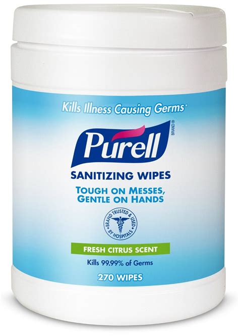 Gojo 9113-06 PURELL Sanitizing Wipes - 270 Wipes total 6 Canisters ...