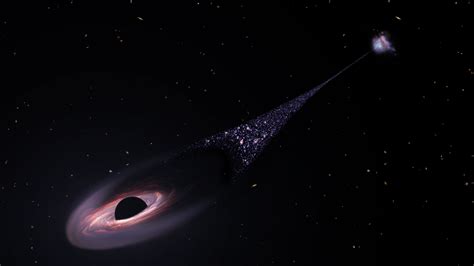 Hubble Sees Possible Runaway Black Hole Creating a Trail of Stars ...