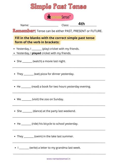 Simple Past Tense worksheet for Grade 3 / Year 3 | Live Worksheets ...