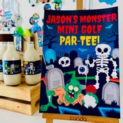 Monster Mini Golf Party Welcome Sign Printable | Pigsy Party – PigsyParty