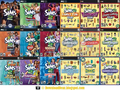 Download The Sims 2 Expansion Pack + Stuff Pack Full Complete | Download Dear