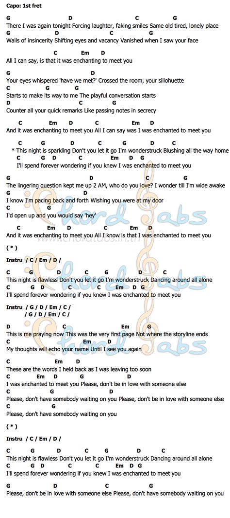 Enchanted Taylor Swift Guitar Chords