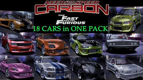 Various Fast And Furious Cars Pack 1.0 NFS Carbon Mod Spotlight U4G - YouTube