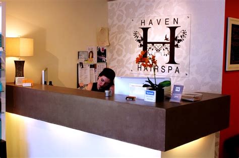 Haven Hair Salon reception desk - new york - by Surface Scapes Cast ...