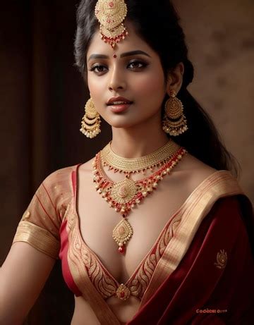 Premium Photo | Beautiful Indian woman in traditional dress and jewelry