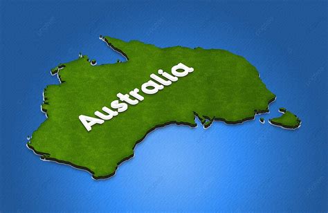 Map Of Australia 3d Isometric Illustration Map Australia Landmark Photo Background And Picture ...