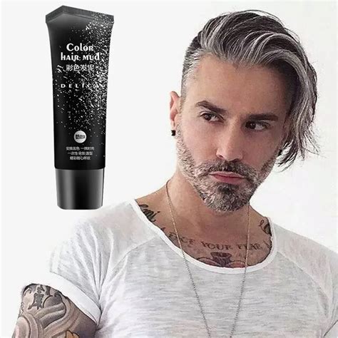 50ml Silver Gray Disposable Hair Color Gel 6 Colors Hair Pomade Quickly ...