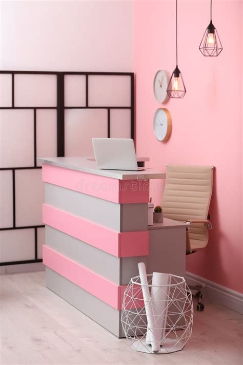 Reception Desk in Beauty Salon Stock Photo - Image of desk, hotel: 122649562