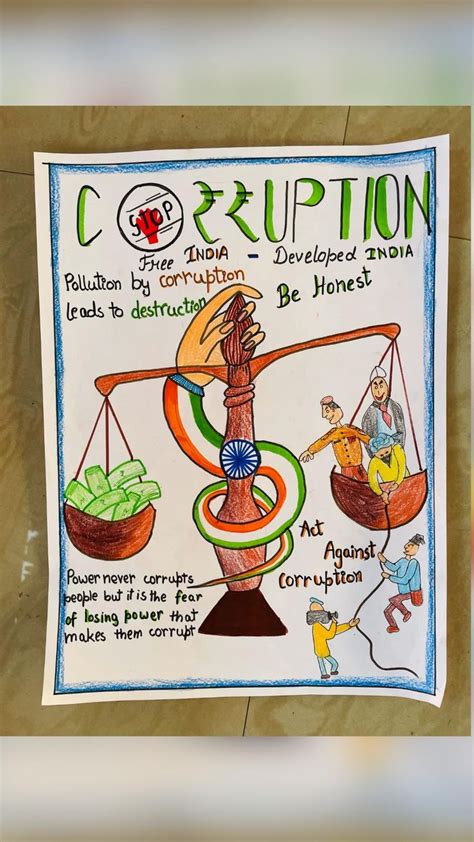 Vigilance Awareness Week Posters | Corruption Poster, Poster Drawing, Drawing Ideas